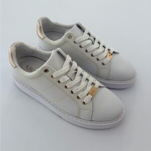 Ralph Lauren White and Gold Women's Sneakers 👟 8